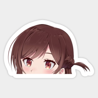 Chizuru Mizuhara, peek, chitoge, rent a girlfriend Sticker